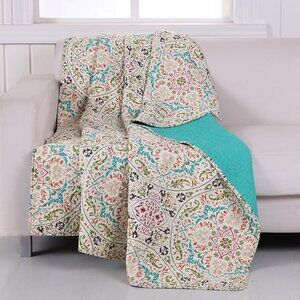 Like New - 2 Greenland Home Morocco Gem Cotton Quilted Throw 50x60
